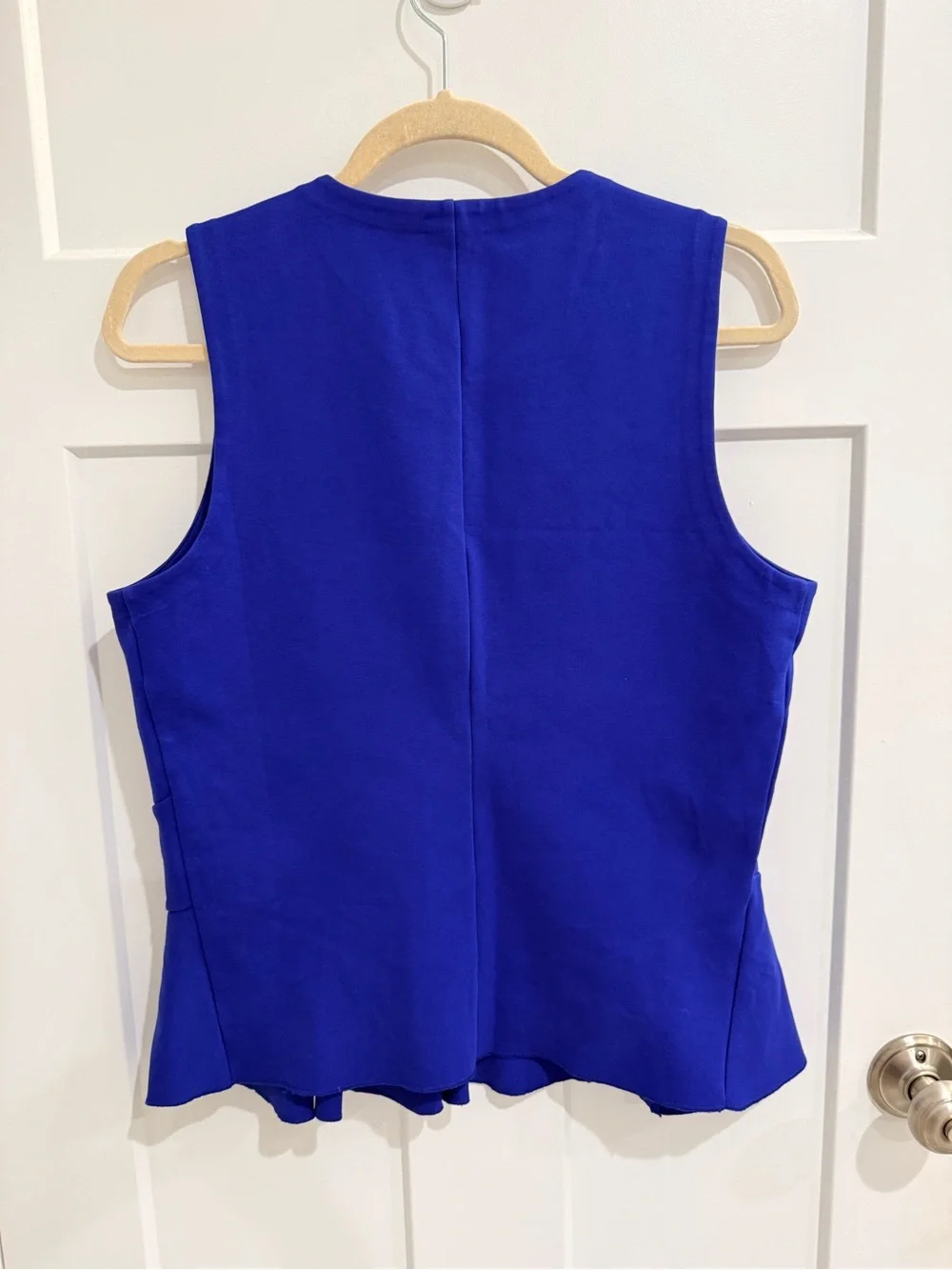 J. Crew Royal Blue Sleeveless Peplum Tank